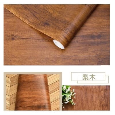 Picture of Wood Grain Contact Paper Vinyl Self Adhesive Shelf Liner for  Cabinets Shelves Table Desk Dresser Furniture Arts and Crafts Decal 24 Inches by 10 Feet Multicolor