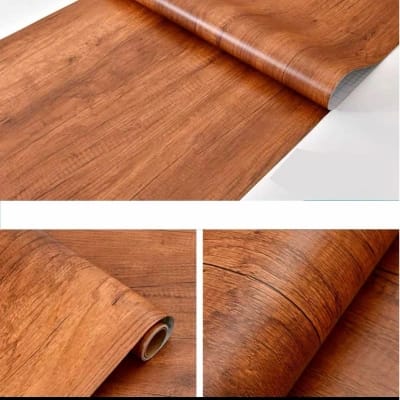 Picture of 10M Self Adhesive Wood Grain Furniture Stickers PVC Wallpaper Vinyl Counter Top Decal  ( Length 33 Feet & width 2 Feet ) 66 Square Feet 