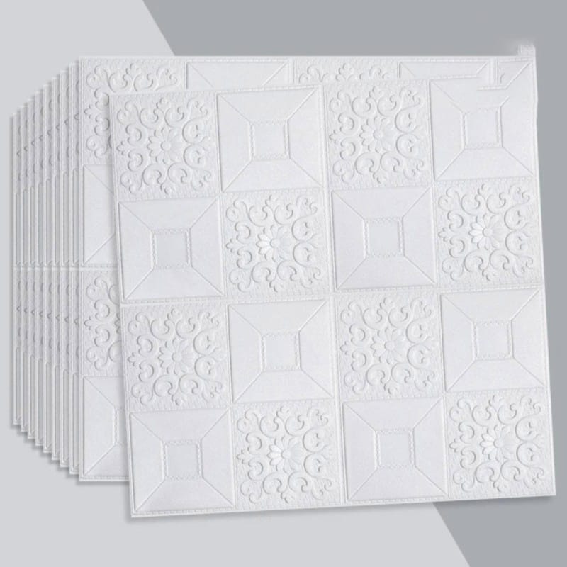 Picture of 4p - 3D Wall Panel Wallpaper Self Adhesive PE Foam Brick Sticker Waterproof Peel & Stick Wall Covering for Home Bedroom Living Room Decor 70x77cm 