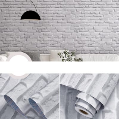 Picture of 3D Wood Slat Wallpaper Peel & Stick – Waterproof PVC Acoustic Panel Design Self-Adhesive Wall Sticker (10m Length x  45cm Width) 