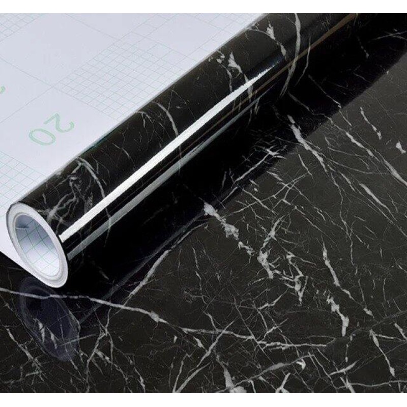 Picture of 200x60 cm Marble Contact Paper Peel and Stick Countertops Cabinets Furniture Self Adhesive Vinyl Film Waterproof Decorative 13 sqf 