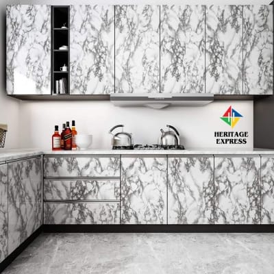 Picture of Premium Quality - 120x60 cm Adhesive Vinyl Wallpaper Furniture Office Cabinet Door Wallpaper PVC Waterproof Wallpaper Multicolor