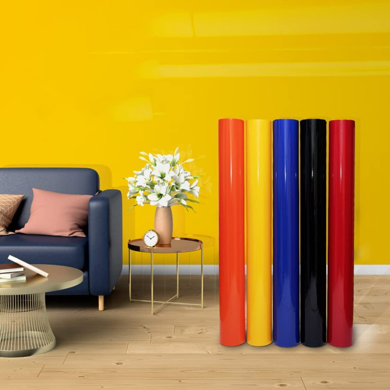 Picture of 8sqf - Paint Waterproof Decorative Film Self-Adhesive Wallpaper - 120*60 cm  Roll for Kitchen Furniture Sticker Home Decor Yellow