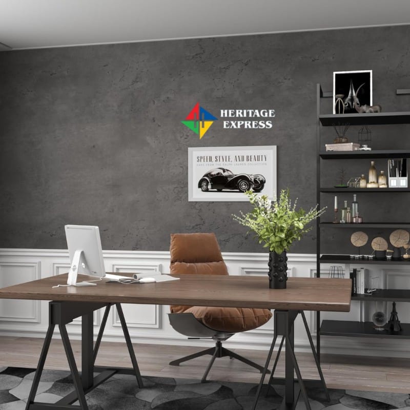 Picture of 3D Concrete Wallpaper Roll | Matte Gray Cement Look Vinyl Contact Paper | 10m x 53cm | Thick Non-Adhesive Wall Cover for Studio Gym Cafe Bedroom | Dark Gray Industrial Wallpaper 50+ Sq Ft Grey