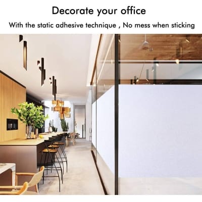 Picture of Glass Film Glass , window & Doors, Self Static Cling Frosting Decorative Window Stickers Window Tinting for Home Bathroom ( 24 X 60 Inch, Frosted) 