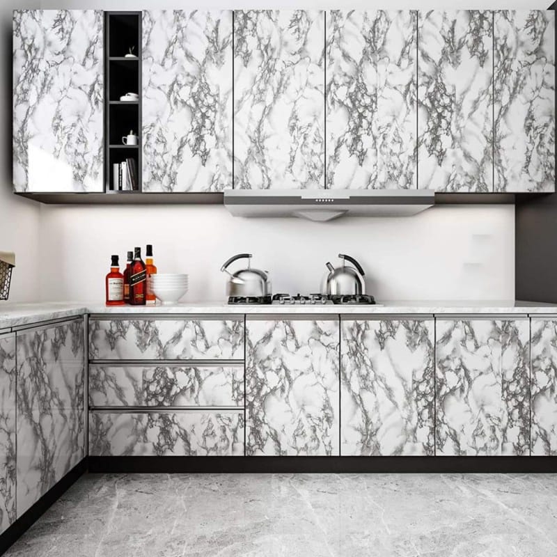 Picture of 120x60 cm Adhesive Vinyl Wallpaper  Premium Quality - Furniture Office Cabinet Door Wallpaper PVC Waterproof Wallpaper Multicolor