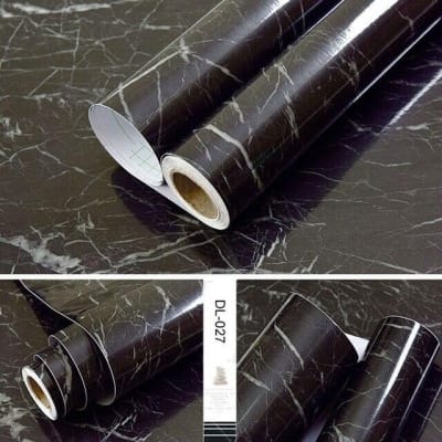 Picture of 120x60 cm Kitchen  OIL Resistance Black Marble sticker Paper ( Length 4 Feet & width 2 Feet ) Multicolor