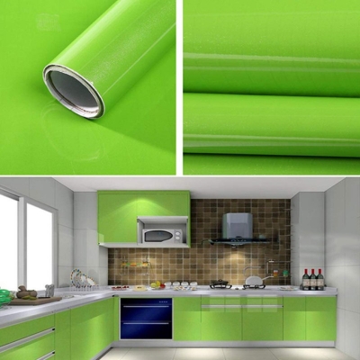 Picture of Self Adhesive Vinyl Sticker Glossy Finish for Wall Door Table Furniture Fridge Sticker (Green, 24x48 inch) Green