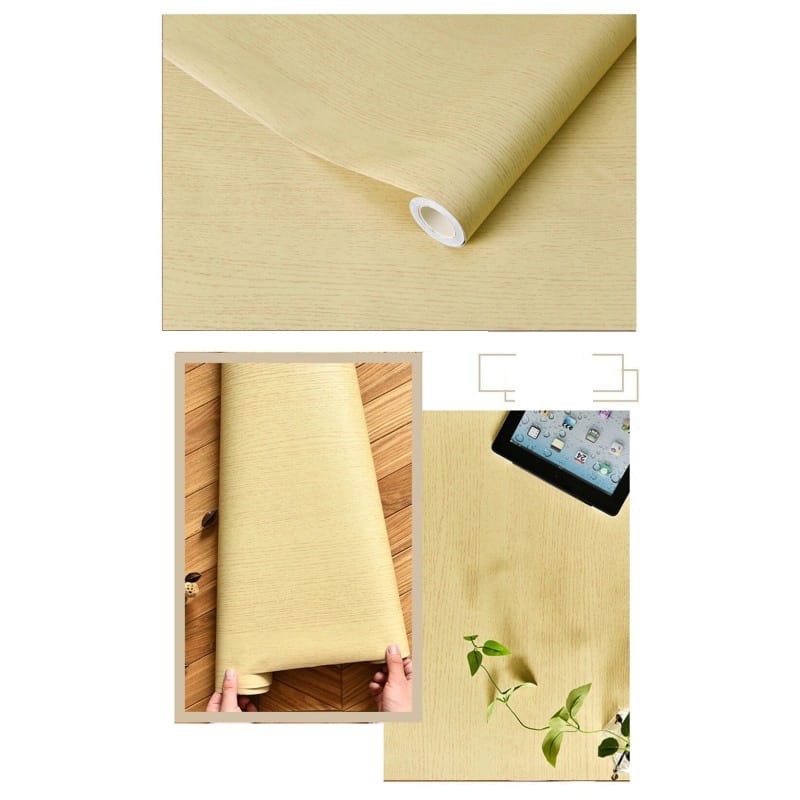 Picture of Fantasnight Wood Vinyl Wrap Sticky Back Plastic Roll Self Adhesive wallpaper Wooden Peel and Stick for Furniture Surfaces Walls Countertop DIY 