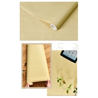 Picture of Fantasnight Wood Vinyl Wrap Sticky Back Plastic Roll Self Adhesive wallpaper Wooden Peel and Stick for Furniture Surfaces Walls Countertop DIY 