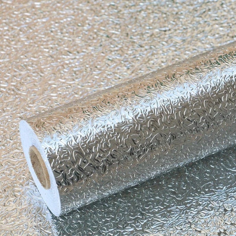 Picture of Adhesive Vinyl Silver Oil proof - Aluminium Foil 60CMx120 CM - Stickers For Kitchens / Fridge / table  / kitchen wall Multicolor