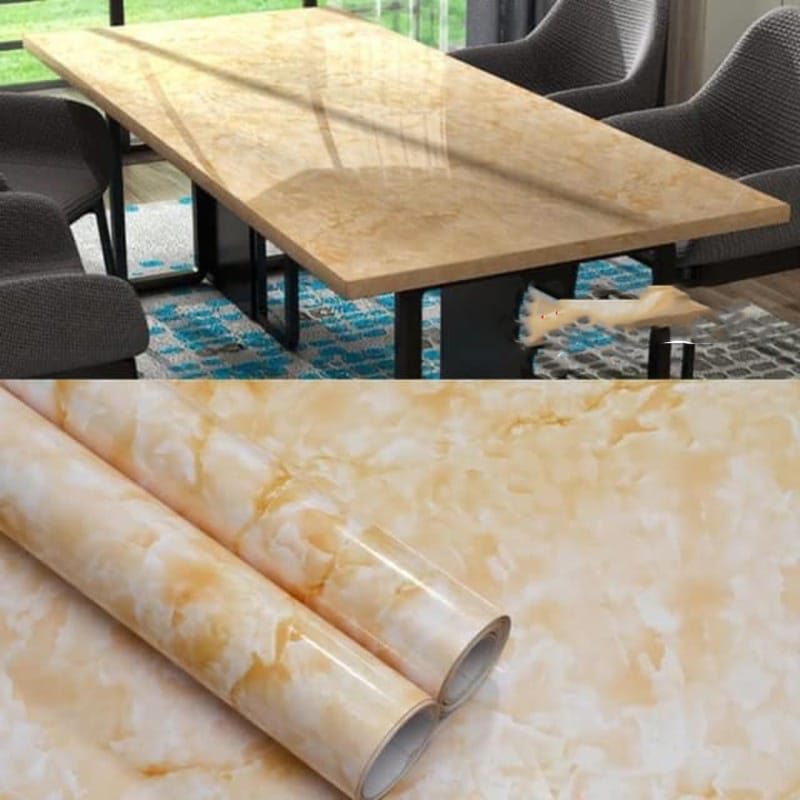Picture of PVC Vinyl Self Adhesive Marble Wallpaper- 3M – Waterproof & Oil-Proof Wall Sticker for Kitchen, Furniture, Cupboards, Table Top & Floor (60x300cm) 