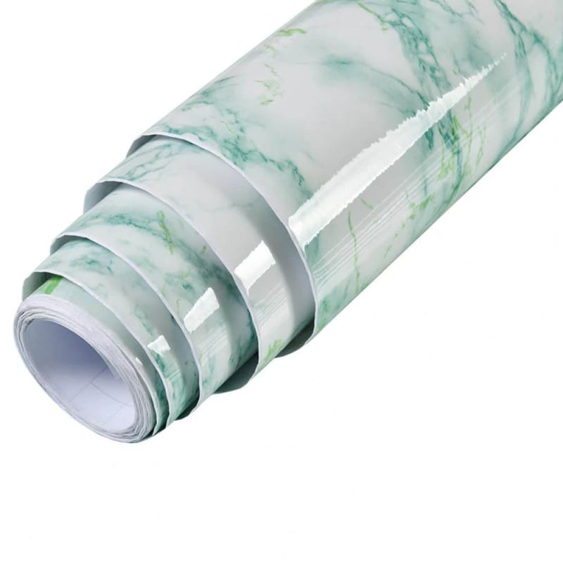 Picture of Elegant Marble Pattern PVC Wall Sticker for Home Decor, Peel & Stick Marble Effect Decal for Kitchen Cabinets, 10m Roll or 66sqf Roll 