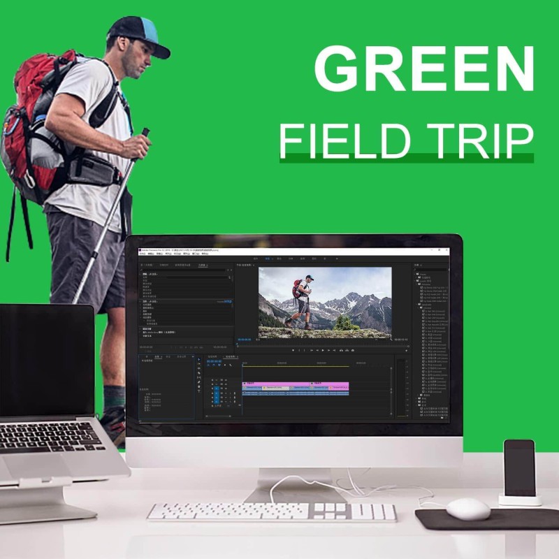 Picture of Green Screen  pvc Sticker Wallpaper 20 sqf Green