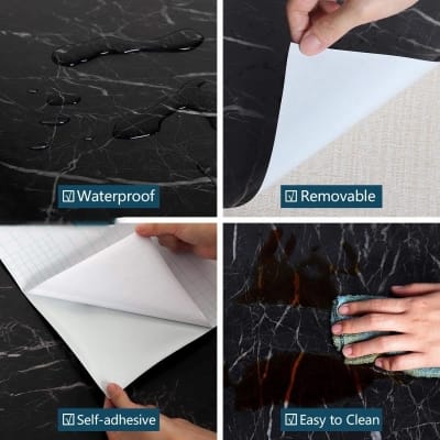 Picture of Self Adhesive  Furniture Wrap Wallpaper Wall Sticker Water Proof Toilet Bath Room Contact Paper Furniture Kitchen 
