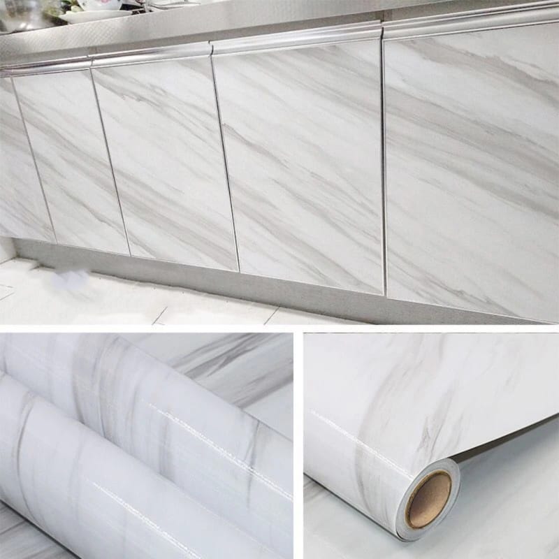 Picture of 300x60 cm Kitchen  OIL Resistance  Marble sticker Paper ( Length 10 Feet & width 2 Feet ) 