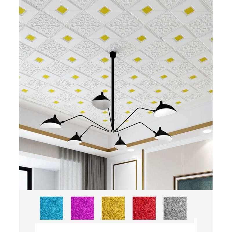 Picture of 3D Patterned Pe Foam Wall Board self Adhesive (70*70 Cm) 10 pes Multicolor