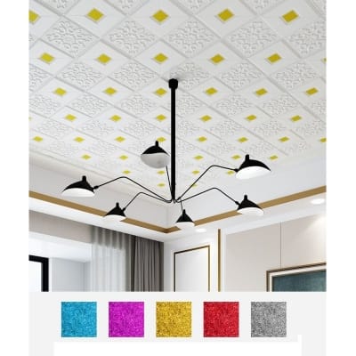 Picture of 3D Patterned Pe Foam Wall Board self Adhesive (70*70 Cm) 10 pes Multicolor