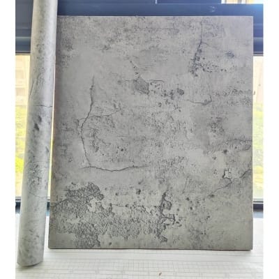 Picture of 200cmx60cm Self adhesive Grey Series PVC Waterproof Wallpaper Home Decor For Living Room Bedroom Background Wall Stickers Deep Gray