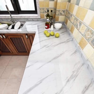 Picture of Kitchen  OIL Resistance White Marble Paper ( Length 4 Feet & width 2 Feet ) 120cm x 60cm Multicolor