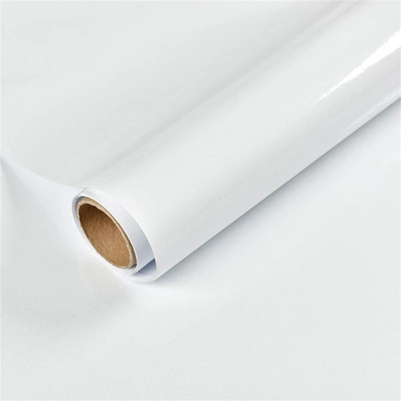 Picture of White Vinyl Contact Paper 60x150cm Decorative Self Adhesive Shelf Liner Waterproof Wallpaper Removable Peel and Stick Vinyl White