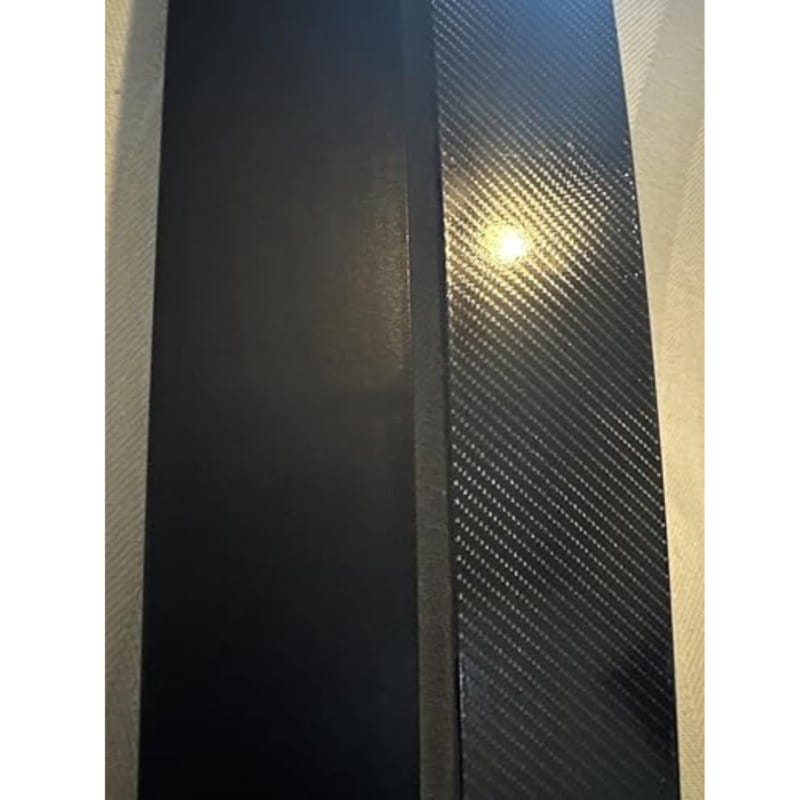Picture of 3D Carbon Fiber Vinyl Wrap Sheet | 24"×48" Self-Adhesive Twill Weave Film | Car & Bike Sticker DIY Decal for Hood, Dashboard, Phone, Laptop Black