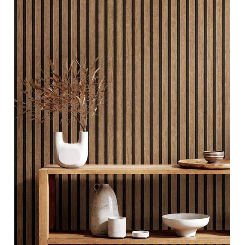 Picture of Non-Woven Wallpaper with Wood Look, 3D Panels in Modern - 57 sq ft Roll 