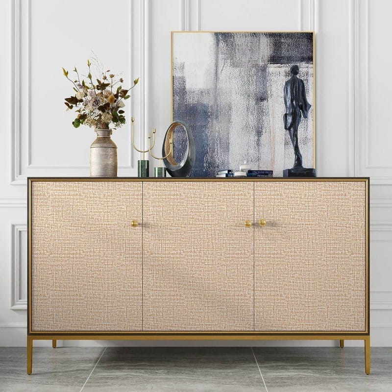 Picture of 10m-Self-Adhesive Linen Wallpaper Textured Furniture Renovation Waterproof for Living Room Bedroom Home Modern Decoration Film Metope Renovation Decoration Wall Sticker Wallpaper - 66sqf Multicolor
