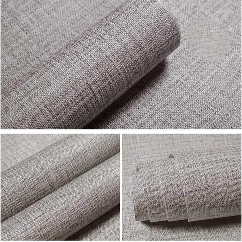 Picture of Self-Adhesive Grey Plain Linen Textured Wall Sticker Vinyl 5mx120cm  Wallpaper Rolls ( 66 sqf ) Multicolor