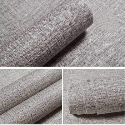 Picture of Self-Adhesive Grey Plain Linen Textured Wall Sticker Vinyl 5mx120cm  Wallpaper Rolls ( 66 sqf ) Multicolor