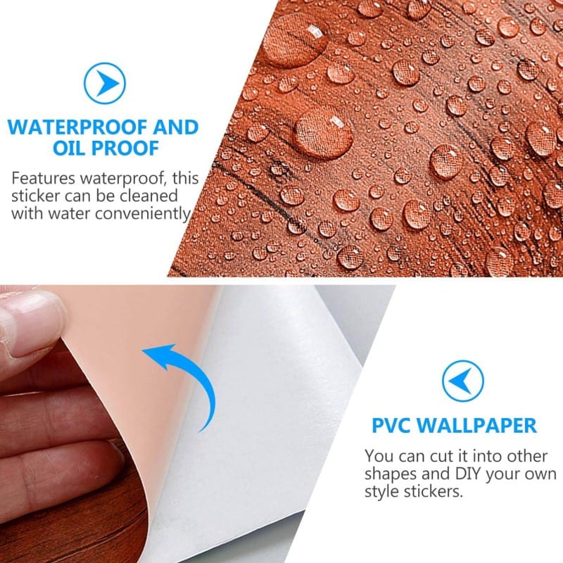 Picture of Wooden Floor feel Vinyl Flooring Sticker Roll - 5m*60cm  or 16.5*2 ft. Roll 