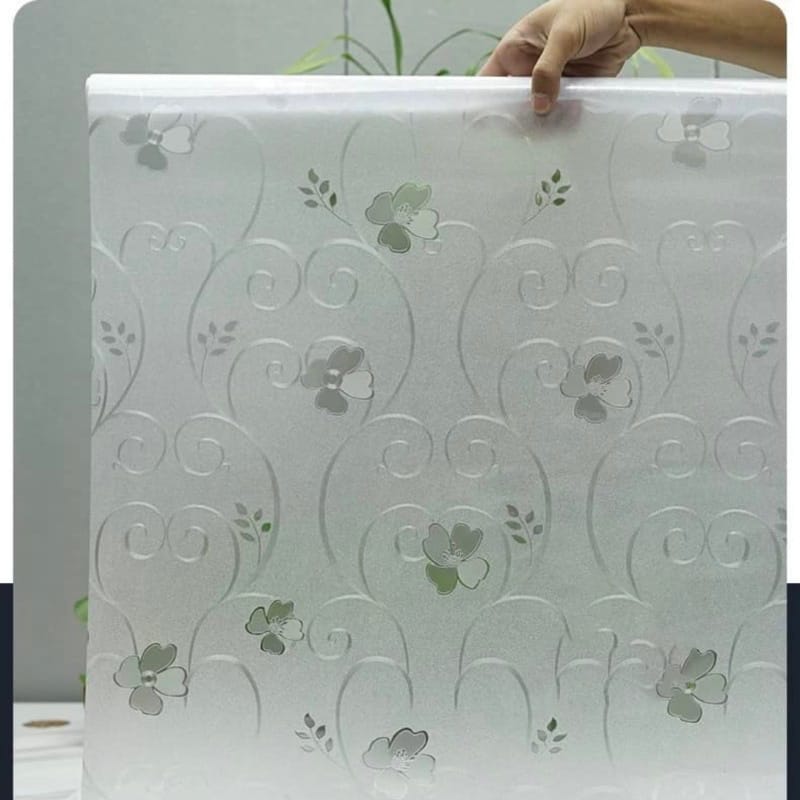 Picture of Heritage Express Elegant Privacy Window Film with Static Cling - Floral Design Anti-UV Window Sticker for Home and Office 
