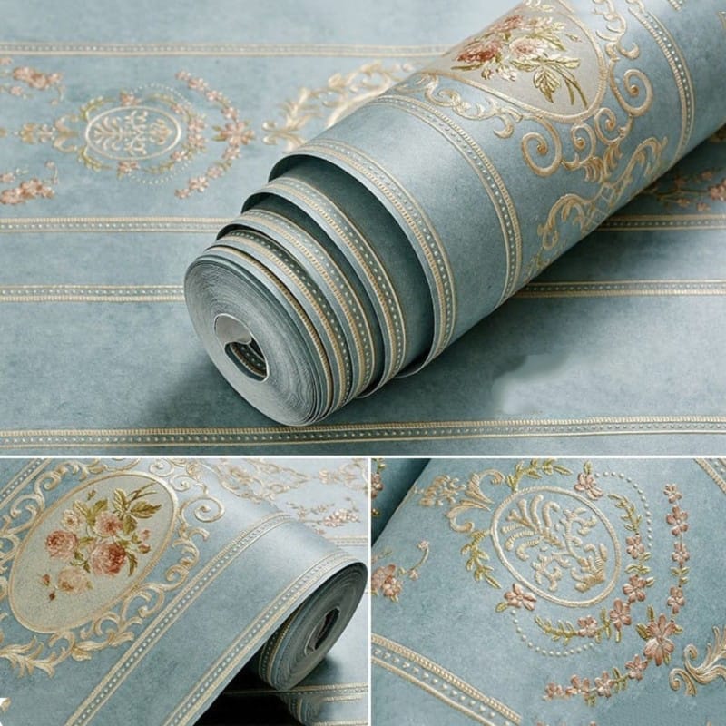 Picture of Exclusive Royal Self Adhesive Floral 3D Wallpaper | 57 Sq Ft Roll | Peel & Stick Removable Vinyl Wall Decor 
