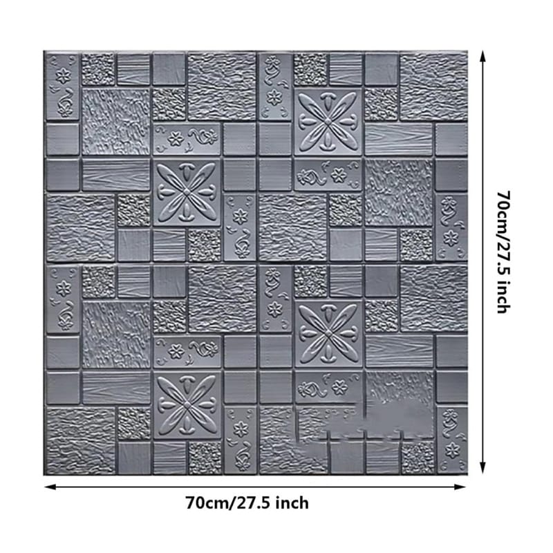 Picture of 3D Geometric  Wallpaper Waterproof  self adhesive Panels 10p - 27x27 inches 