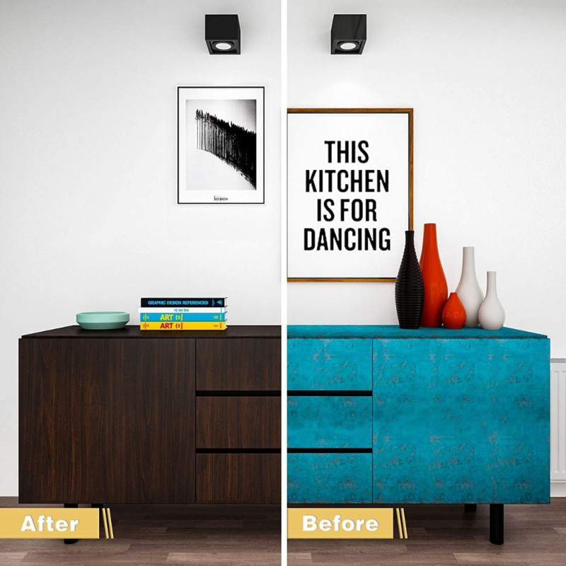 Picture of 24*79in or 60*198cm  Self Adhesive Waterproof Wallpaper PVC Stickers  Table / Door / Wardrobe / Desktop / Almirah / Cupboard, Tabletop, Wall 
