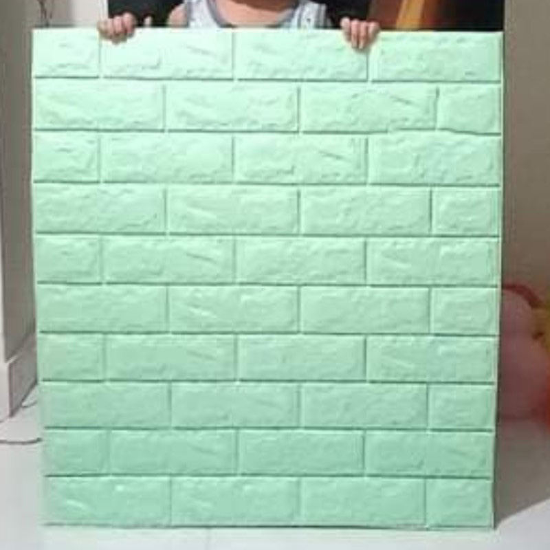 Picture of 3D Brick 2 pics 8mm thickness  PE Foam Wall Panel 3D Brick self-adhesive Wallpaper/stickers ( 27x30inch pics) Multicolor
