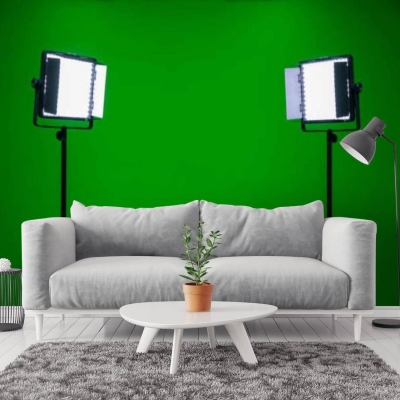 Picture of Self-Adhesive PVC Wallpaper – Green Screen - Studio Backdrop (24 x 79 Inches) 