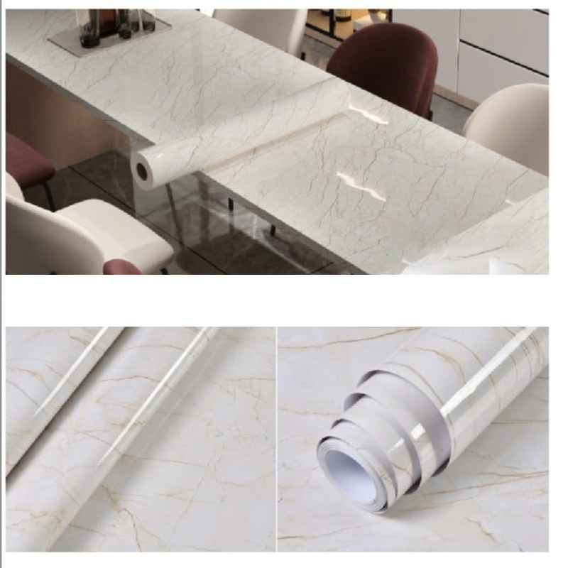 Picture of 120x60CM Self Adhesive Marble Pattern Stickers | Waterproof Kitchen Furniture Renovation Wallpaper – 8sqf 
