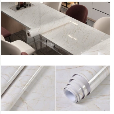 Picture of 120x60CM Self Adhesive Marble Pattern Stickers | Waterproof Kitchen Furniture Renovation Wallpaper – 8sqf 