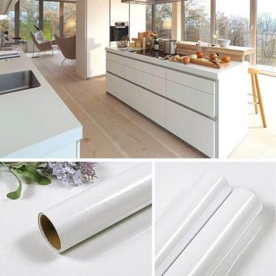 Picture of Elegant Marble Pattern Wall Sticker 120x60cm for Home Decor - Waterproof Kitchen & Bathroom Adhesive Wallpaper Decal 