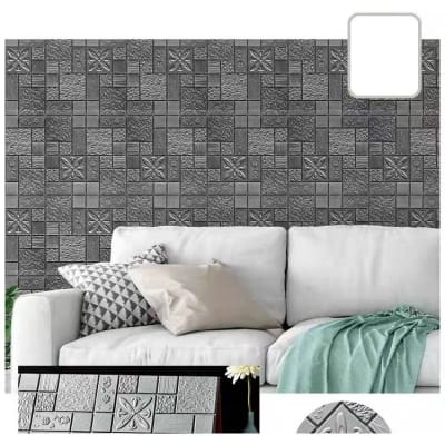 Picture of 3D wallpaper - 4pieces - Wall Panels Peel and Stick Wallpaper for Background Wall Decoration ( 70*70 CM) 