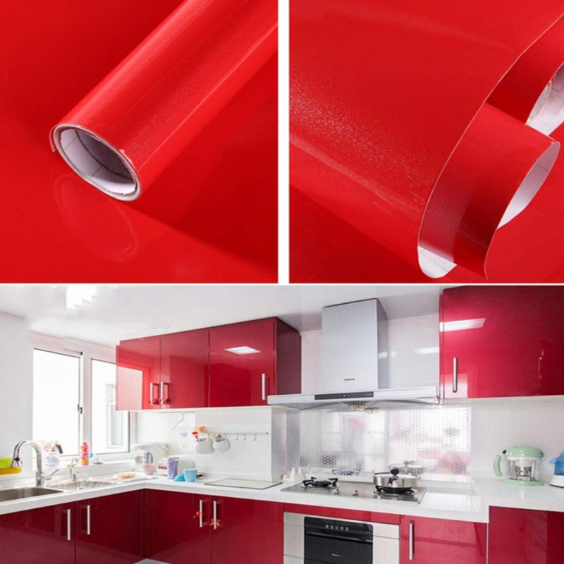 Picture of 120x60CM Self Adhesive Solid Color Stickers Waterproof Kitchen Furniture Renovation Wallpaper - Sticker 