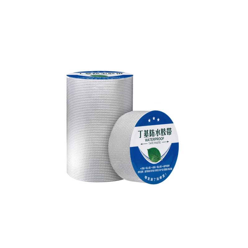 Picture of Waterproof Aluminum Butyl Rubber Sealing Tape - Strong Leakproof Repair Tape for Roof, Pipe, Tank, Wall Crack - 10ft x 2inch Silver