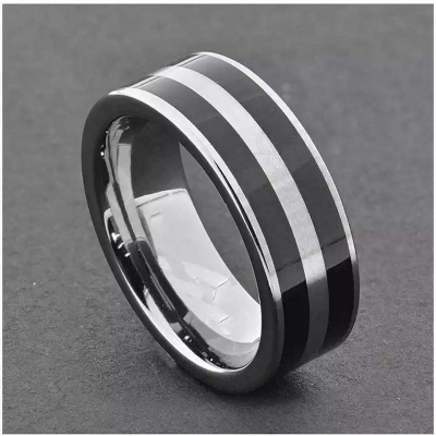 Picture of Stainless Steel Finger Ring (Null) for Men-Black