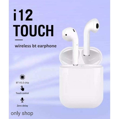 Picture of I12 Tws Hot Earphone Hands Free Touch Control I12 Earbuds Bluetooths Tws For - Earbuds - Bluetooth Headphone-White
