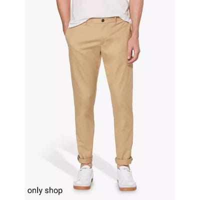 Picture of Men's Narrow Formal Gabardine Pants-Mustard