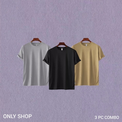 Picture of Men's Premium Blank T-shirt -Combo 3 Ps-Black