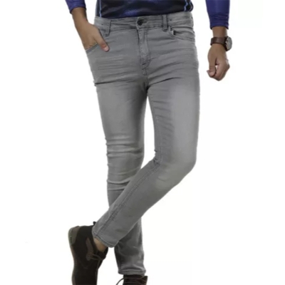 Picture of Stylish Jeans Denim Pants For Men-Grey