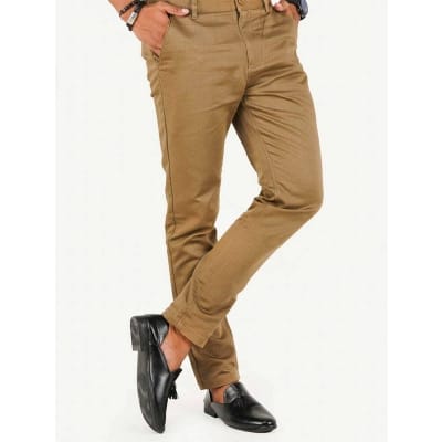 Picture of Men's Narrow Formal Gabardine Pants-Brown