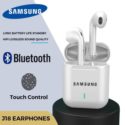 Picture of 【Readystock】 + FREE Shipping+ COD new Samsung color I12 TWS Bluetooth earphones wireless earplugs frosted feel TWS stereo touch control-White